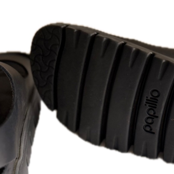 Birkenstock Milano Papillio Chunky Black Leather Sandals EU 38 US7-7.5 - Picture 6 of 7